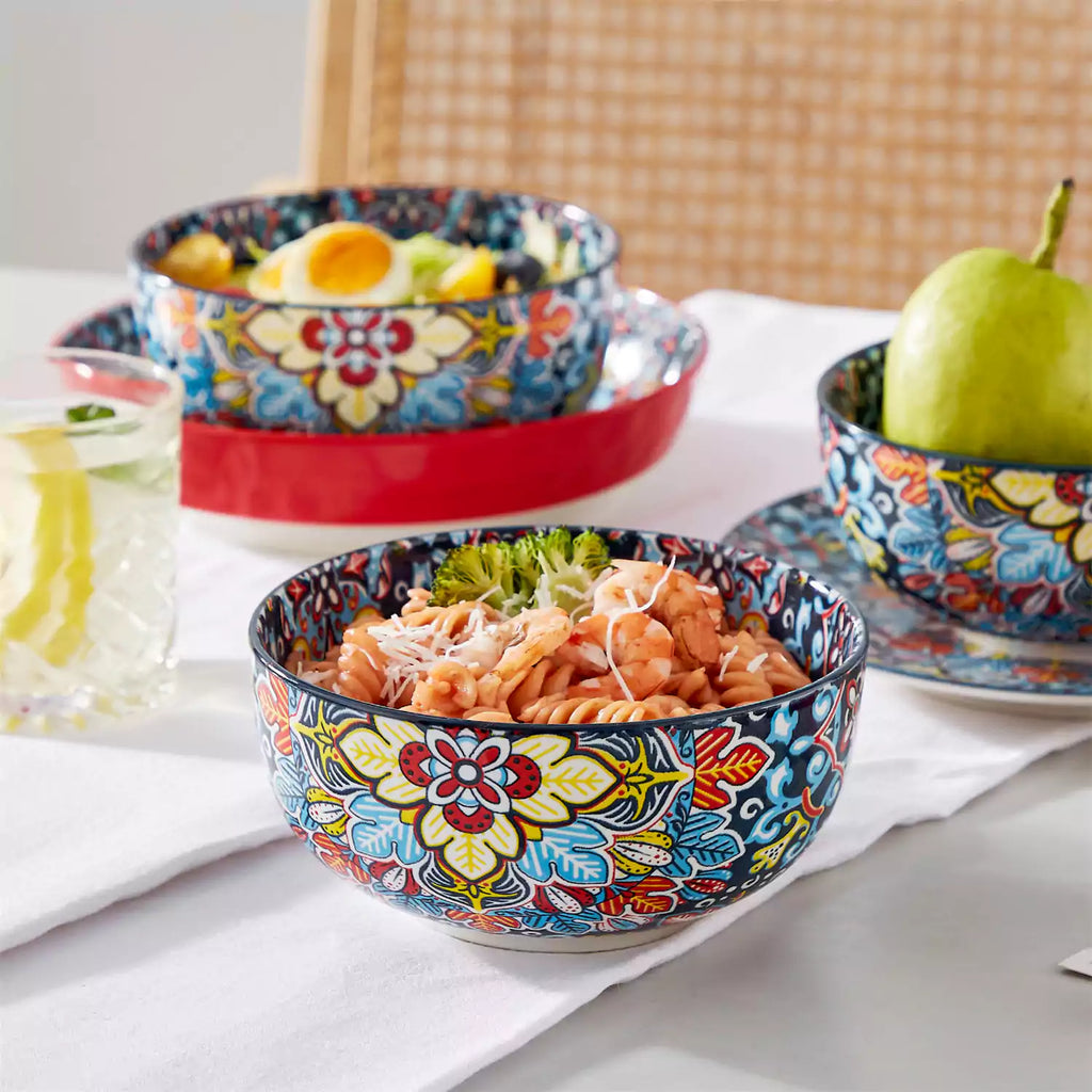 Simi 28oz Double-Sided Porcelain Bowls – Set of 6
