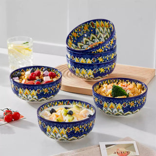 Simi 28oz Double-Sided Porcelain Bowls – Set of 6