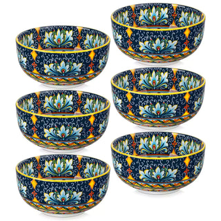 Simi 28oz Double-Sided Porcelain Bowls – Set of 6