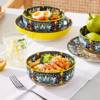 Simi 28oz Double-Sided Porcelain Bowls – Set of 6