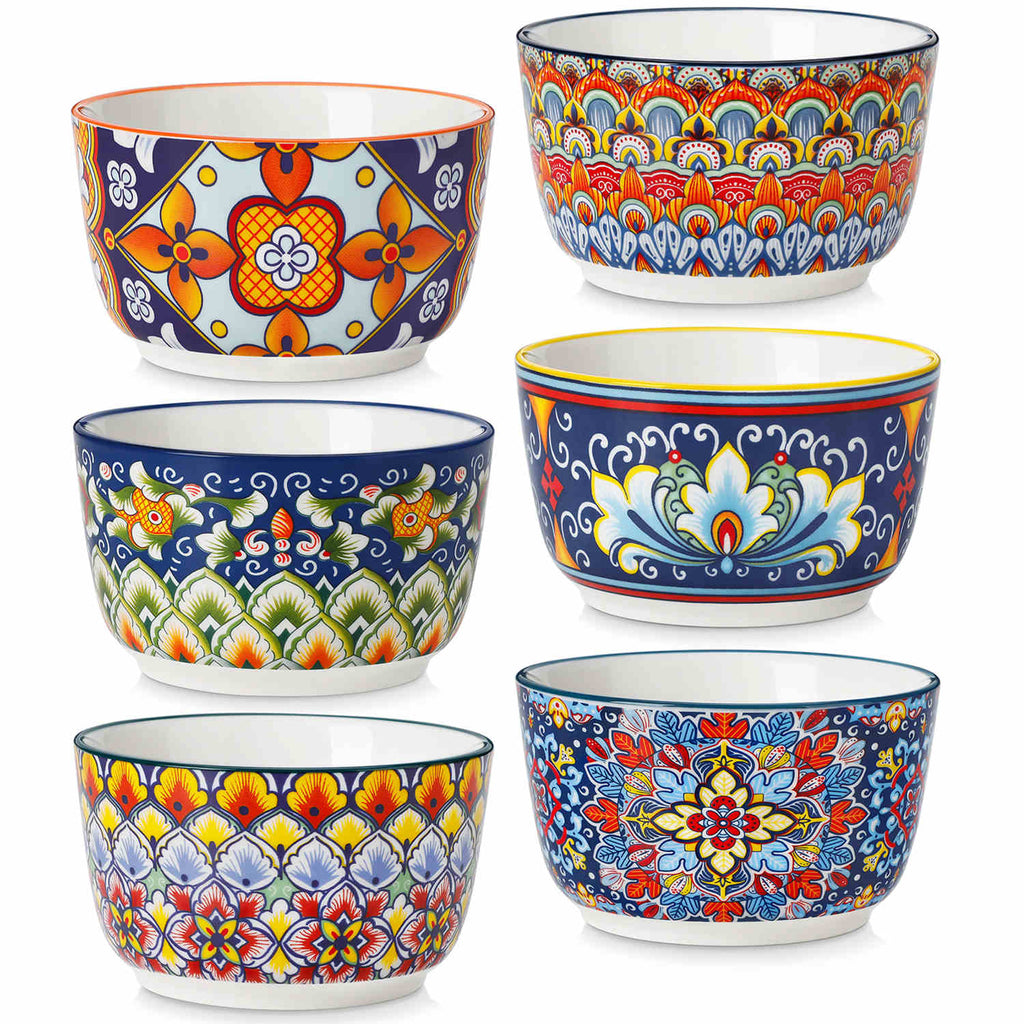 Simi Porcelain Ramekin Bowls – Set of 6 (4oz–8oz)