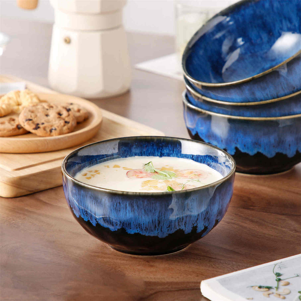 Starry 24oz Reactive Glaze Cereal Bowls – Set of 4