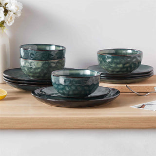 Starry 12 Piece Stoneware Dinnerware Set – Service for 4