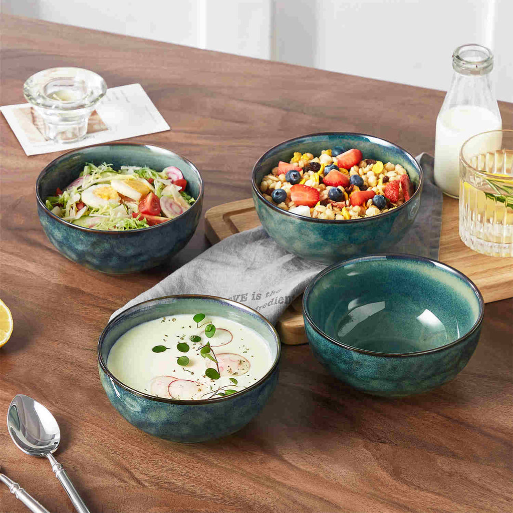 Starry 24oz Reactive Glaze Cereal Bowls – Set of 4