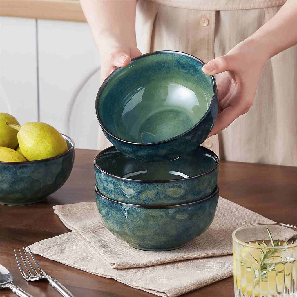 Starry 24oz Reactive Glaze Cereal Bowls – Set of 4