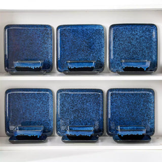 Stern 18 Piece Square Stoneware Dinnerware Set – Service for 6