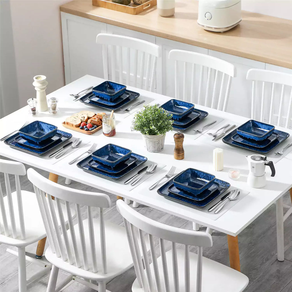 Stern 18 Piece Square Stoneware Dinnerware Set – Service for 6