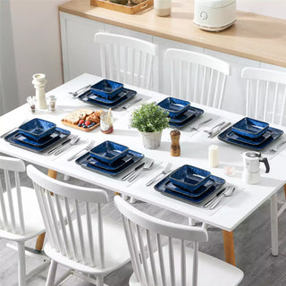 Stern 18 Piece Square Stoneware Dinnerware Set – Service for 6