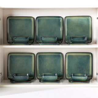 Stern 18 Piece Square Stoneware Dinnerware Set – Service for 6