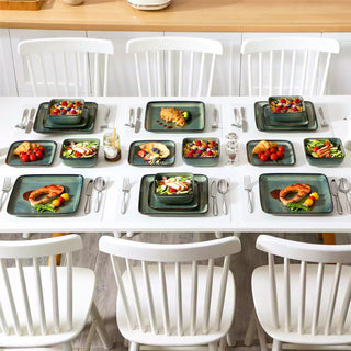 Stern 18 Piece Square Stoneware Dinnerware Set – Service for 6