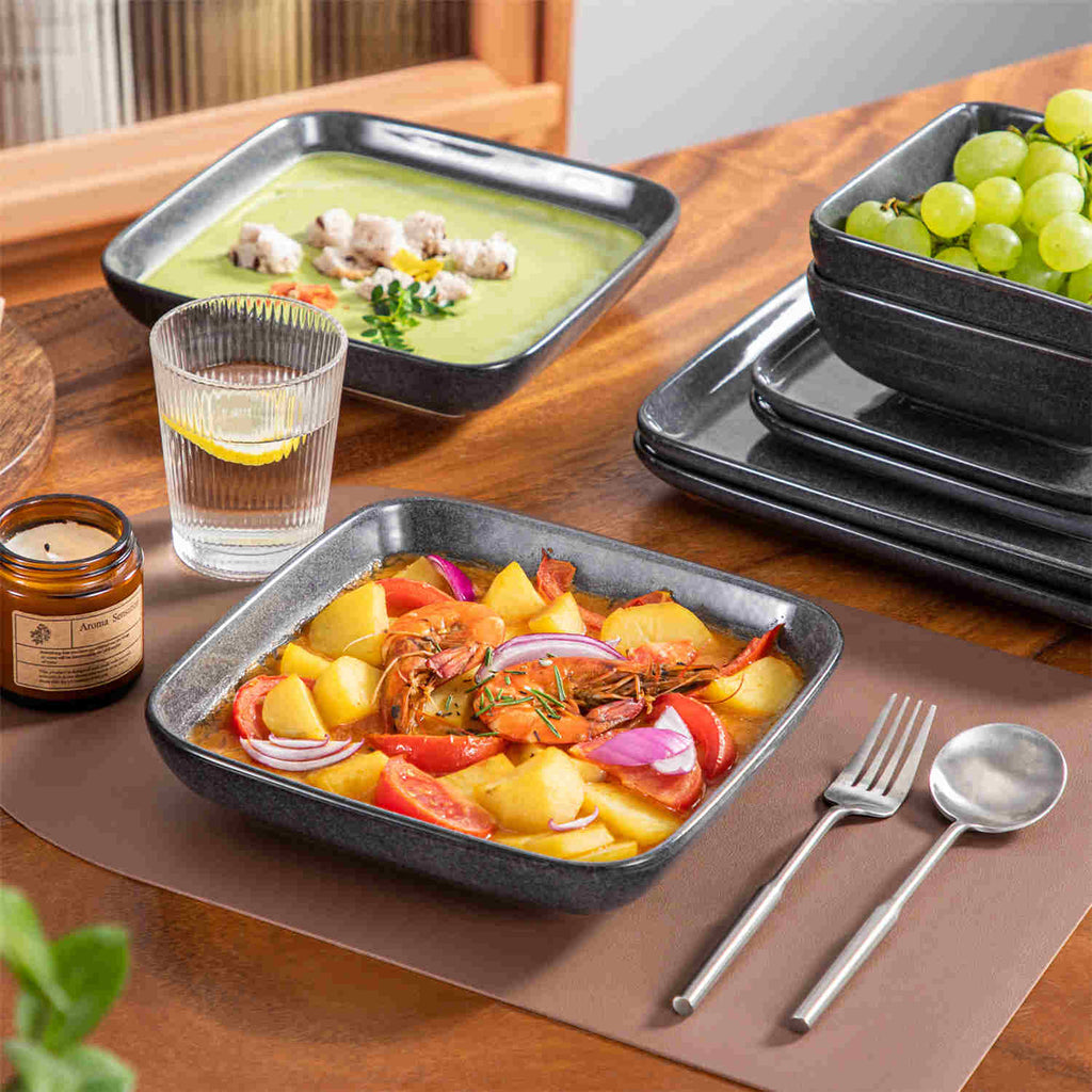 Stern 16 Piece Stoneware Dinnerware Set – Service for 4