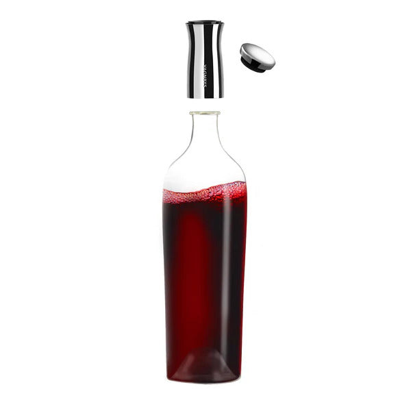 Vagnbys® 7-1 Stainless Steel Wine Decantiere with Borosilicate Glass Carafe – 0.9L