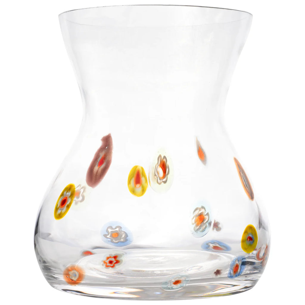 Torcello Bud Vase with Mille Fiori Dots – Hand-Blown Venetian Style Glass Vase