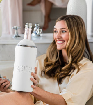 Bride Edition Wine & Champagne Chiller in White – Insulated Bridal Gift
