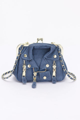 Denim Jacket Crossbody Bag – Light or Dark Blue