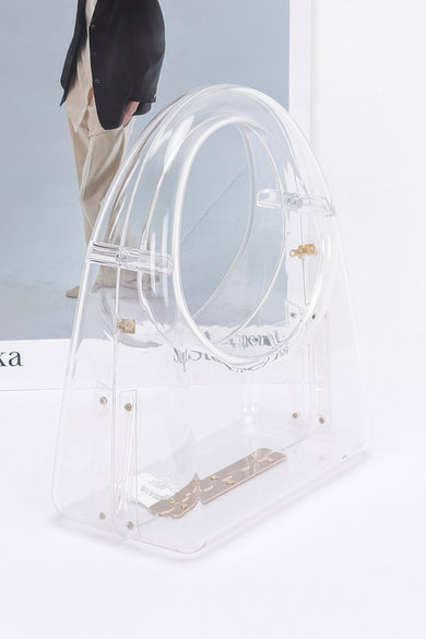 Clear Vision Acrylic Clutch with Chain Strap – Clear or Neon Yellow