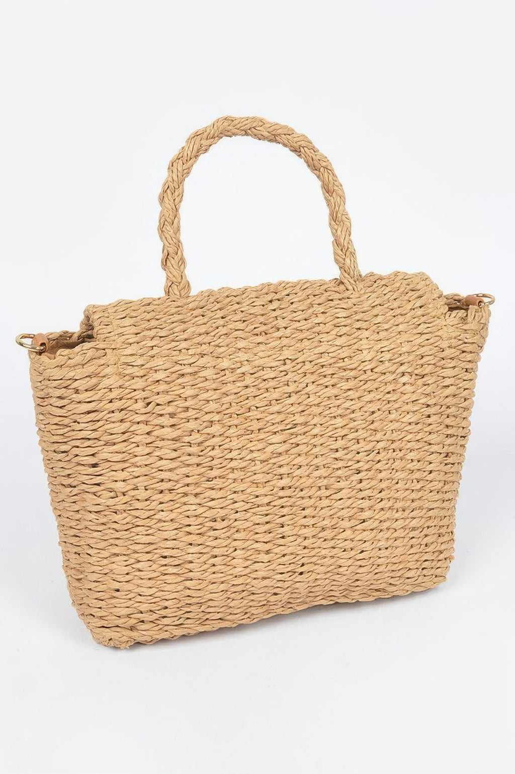Faux Straw Woven Clutch – Natural Summer & Resort Handbag