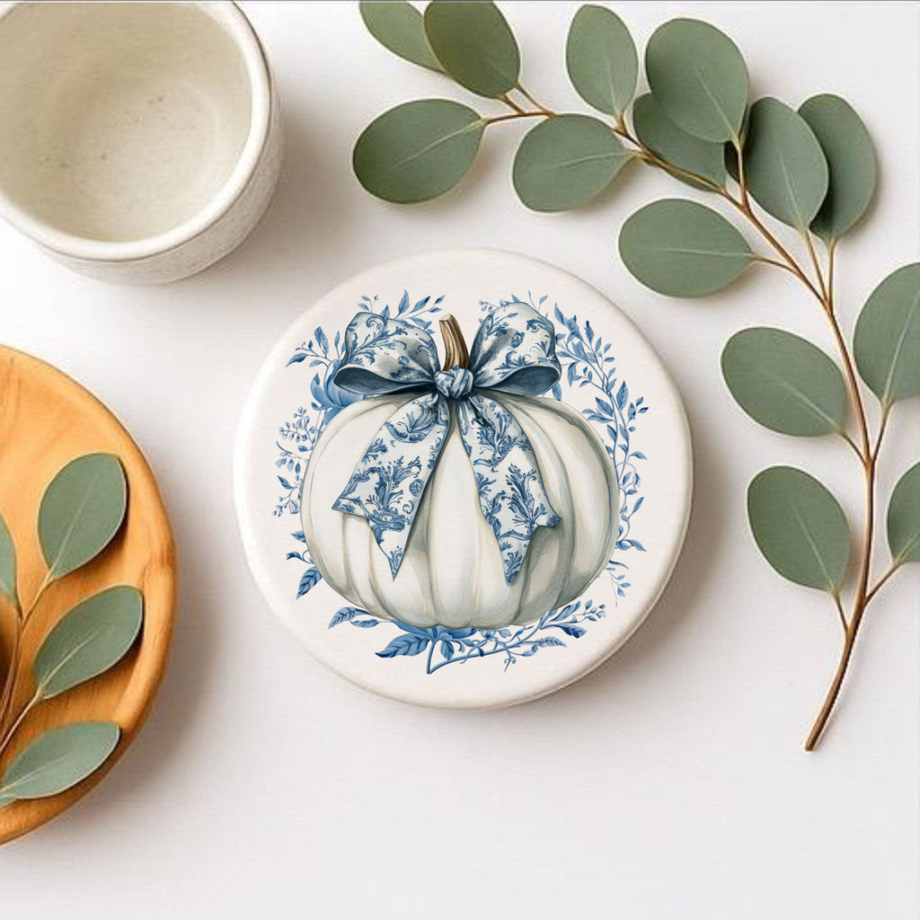 Blue & White Chinoiserie Halloween Coasters – Set of 8 Designs