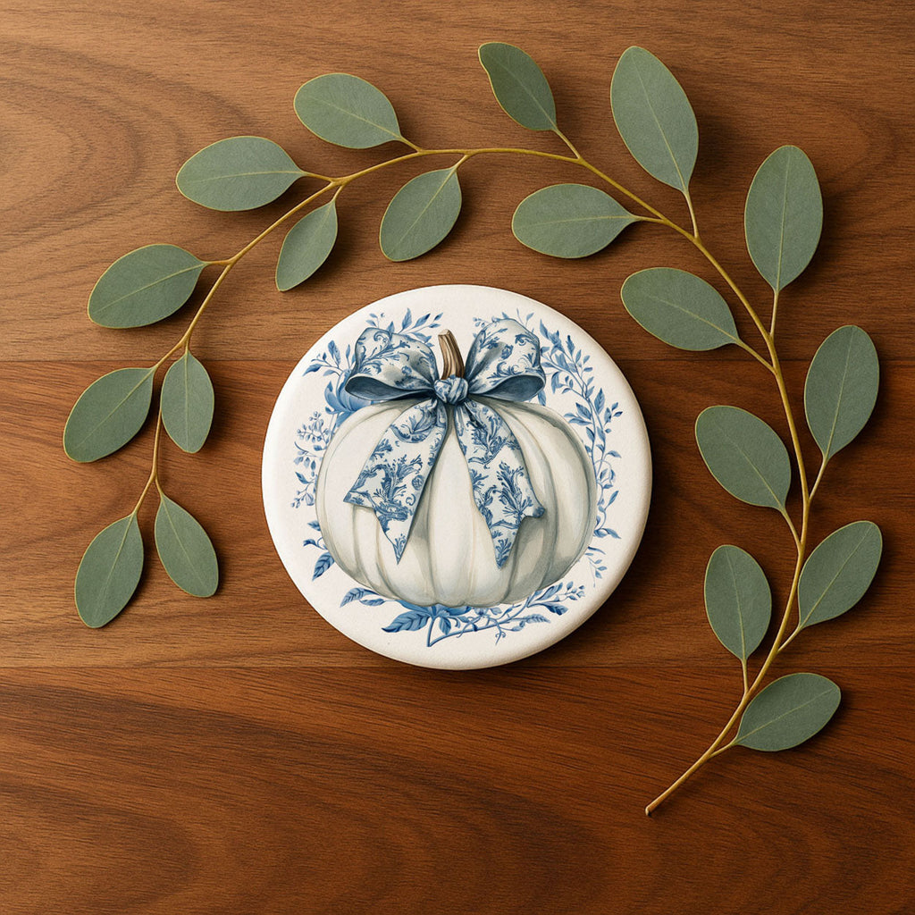 Blue & White Chinoiserie Halloween Coasters – Set of 8 Designs