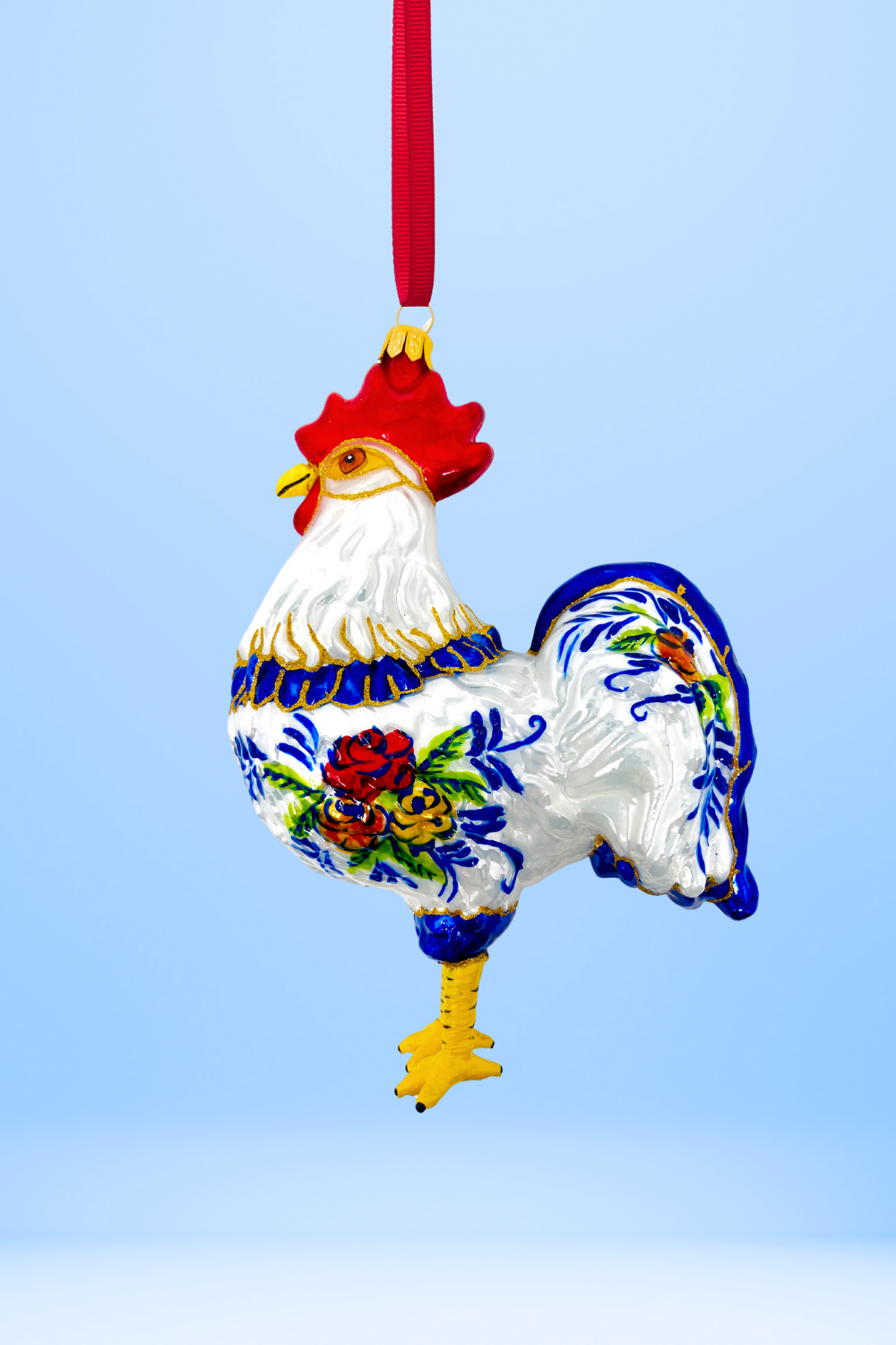 Folk Rooster Polish Glass Ornament – Kenzie’s Signature Collection
