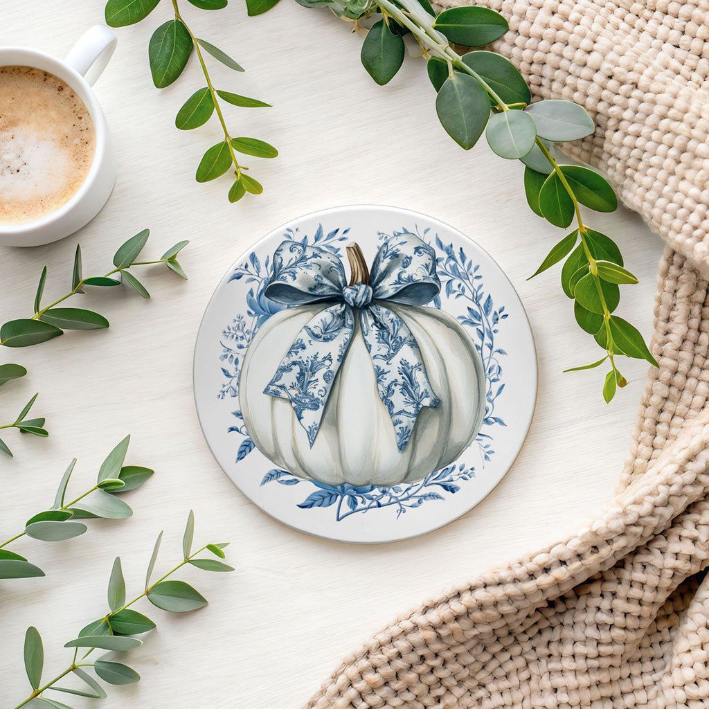 Blue & White Chinoiserie Halloween Coasters – Set of 8 Designs