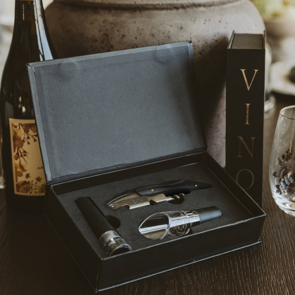 Wine Accessory Tool Set in Book-Style Box – 3 Piece