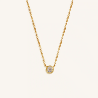 Moonstone Evil Eye Gold Necklace – Celestial Shield