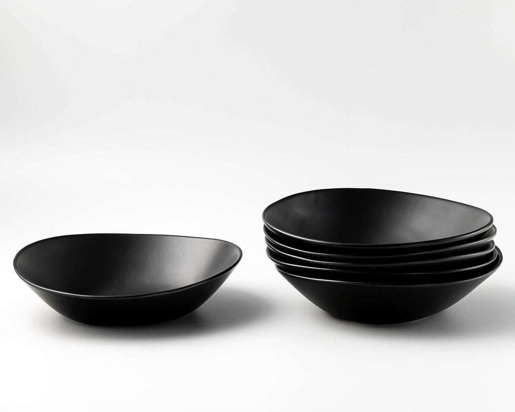 HAAND Ripple Pasta Bowl – Handcrafted Porcelain Serving Bowl