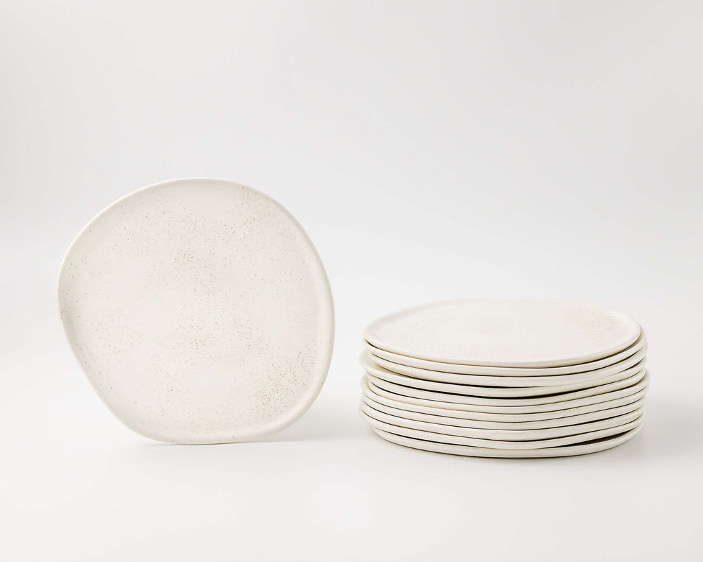 HAAND Ripple Salad Plate – Handcrafted Porcelain Plate