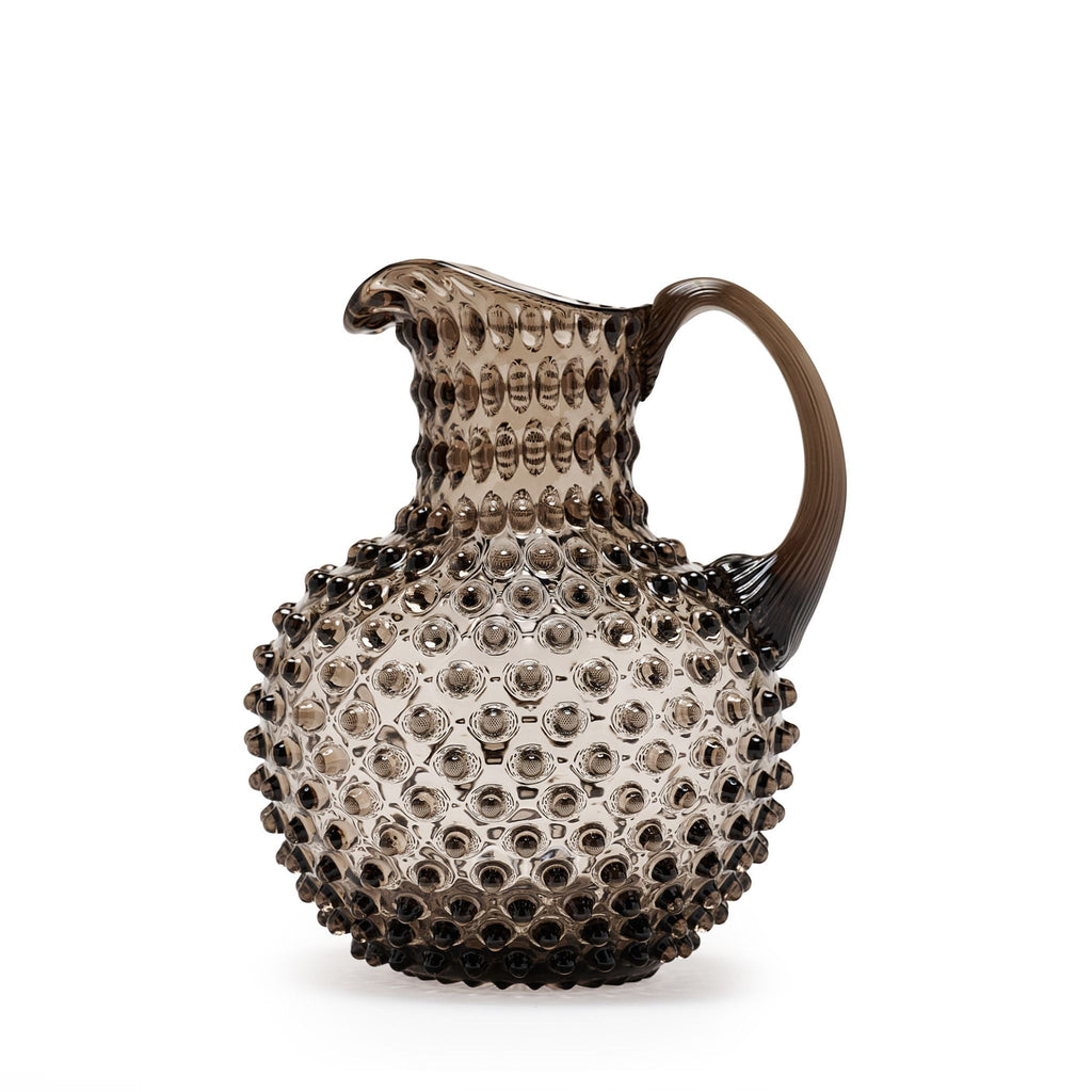 Hobnail Glass Jug in Smokey Amaro – 2 Liter