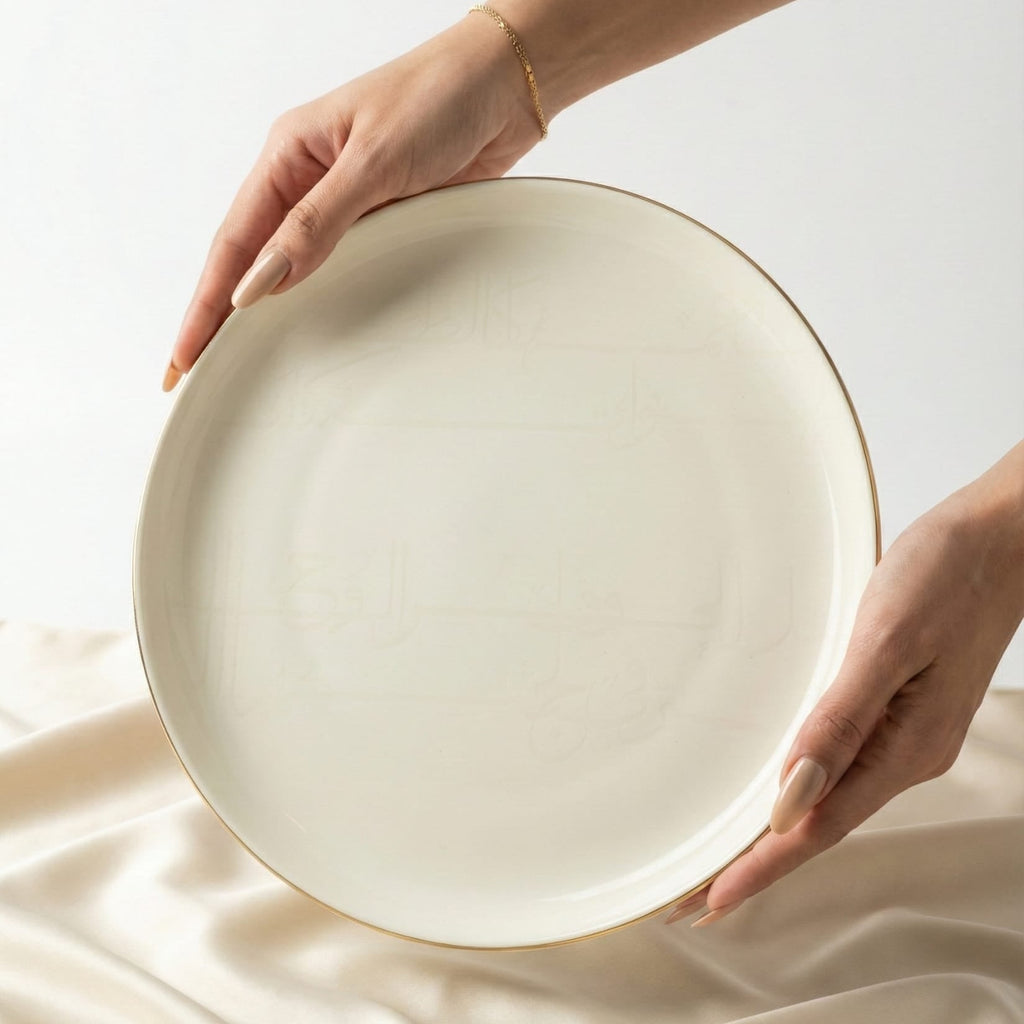 Mirral - Dinner Set (18-Pc) - White & Gold