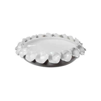 Nasturtium Petal Bowl – Handmade Italian Decorative Bowl in Green, White & Turquoise