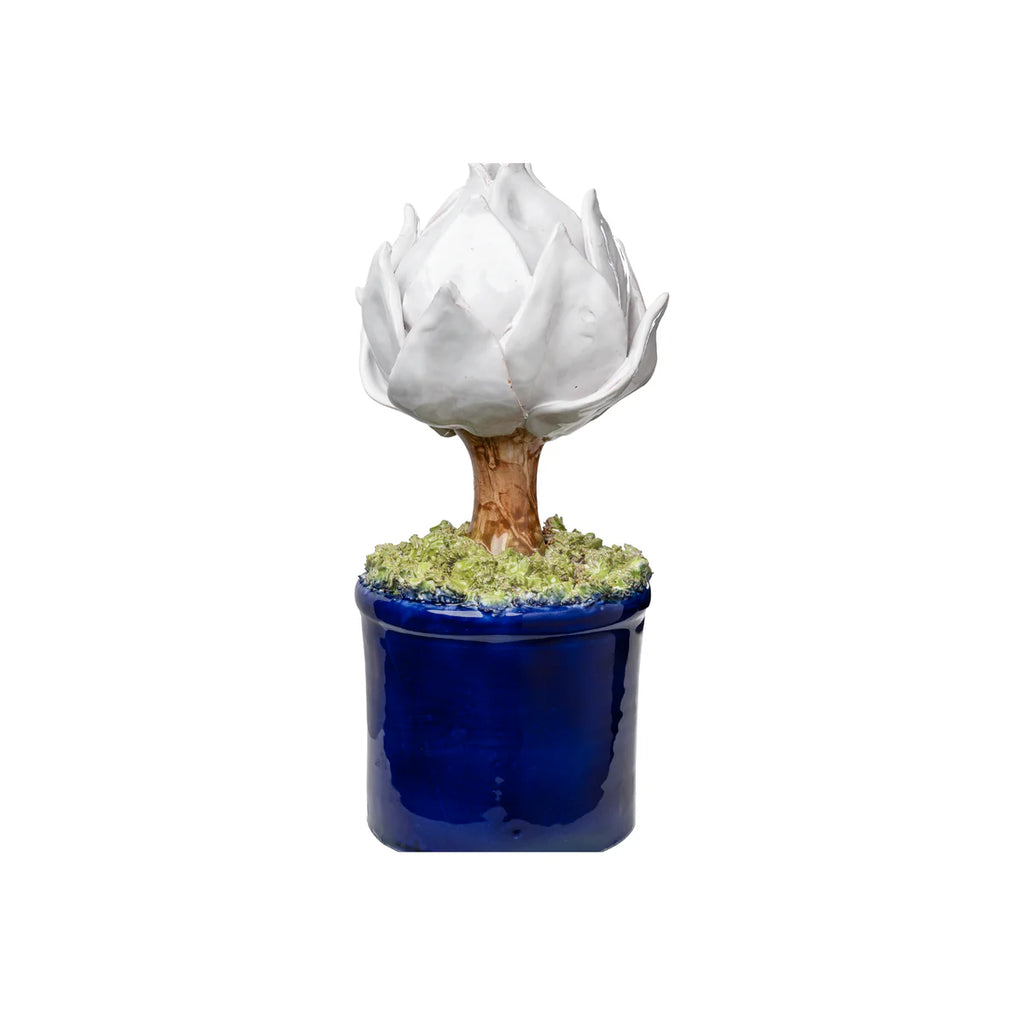 Ceramic Artichoke & Tree Topiary Tulipiere – Handmade Italian Decorative Topiary (2 Color Variants)