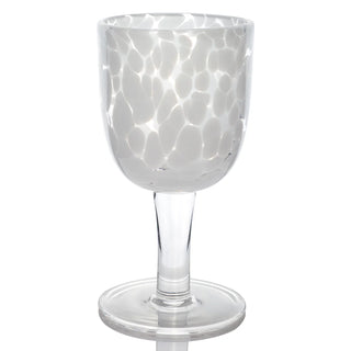 Torcello Spotted Rosa Wine Glass – Mouth-Blown Decorative Italian Style Glassware