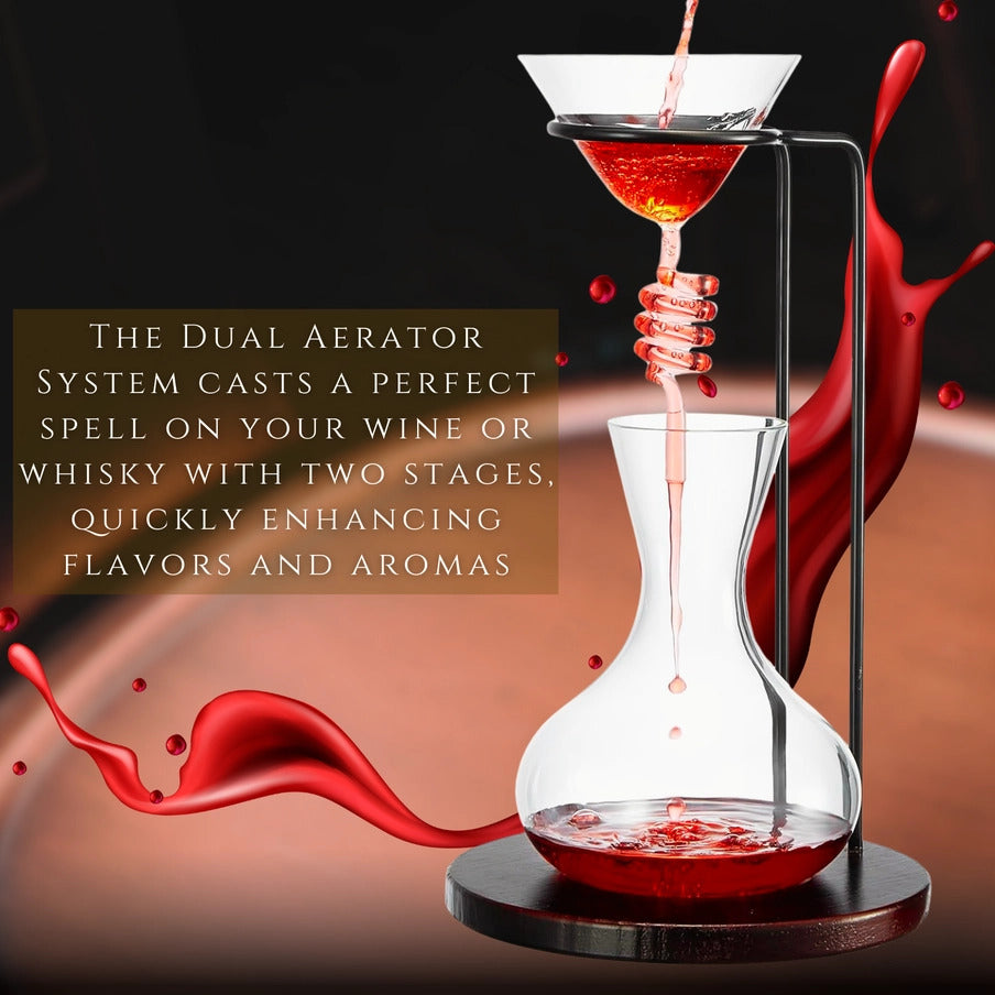 Wine Tower Decanting & Aerator Set – Dual Aerators