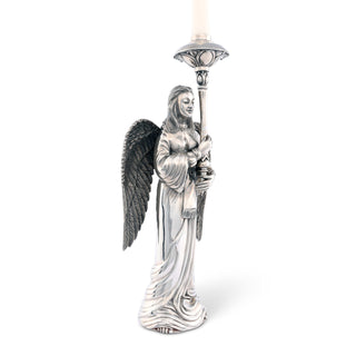 Pewter Angel Candlestick - Tall