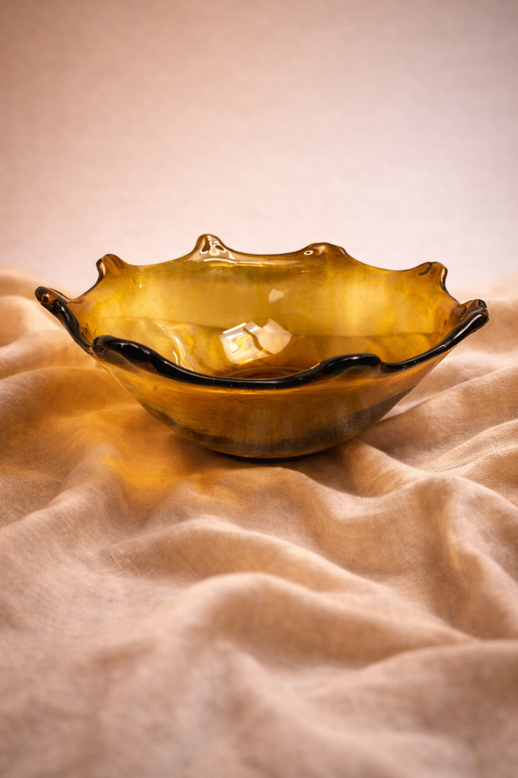 Yaxel Amber Recycled Glass Bowl