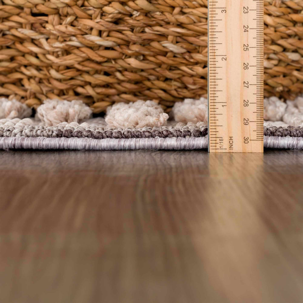 Maulawin High Low Rustic Rug – Textured Vintage Living Room Carpet