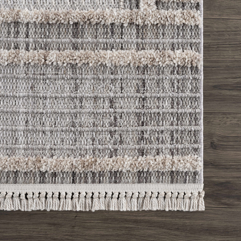 Amaga High Low Rustic Rug – Textured Modern Washable Area Carpet