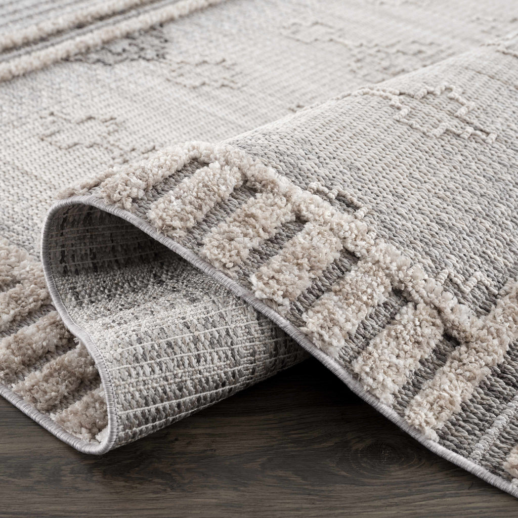 Amaga High Low Rustic Rug – Textured Modern Washable Area Carpet