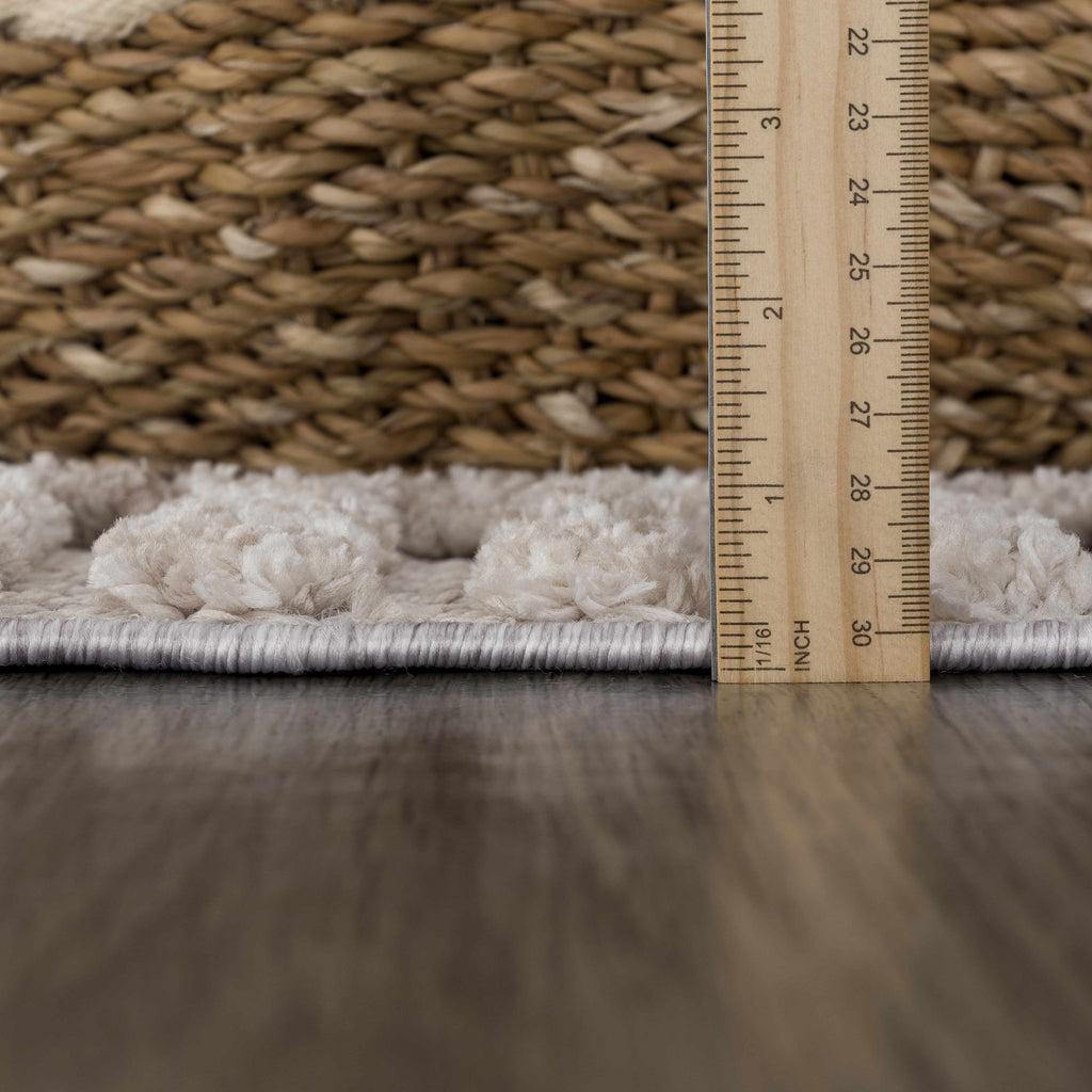 Amaga High Low Rustic Rug – Textured Modern Washable Area Carpet
