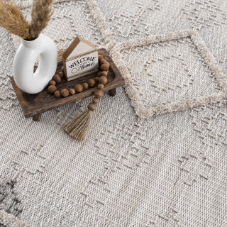 Amaga High Low Rustic Rug – Textured Modern Washable Area Carpet