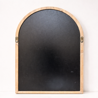 Arched Rattan and Wood Photo Display Board with Clips