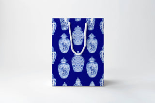 Blue & White Chinoiserie Ginger Jar Gift Bag