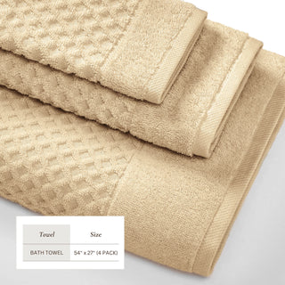 Grayson Cotton Diamond Waffle Weave Bath Towel Set