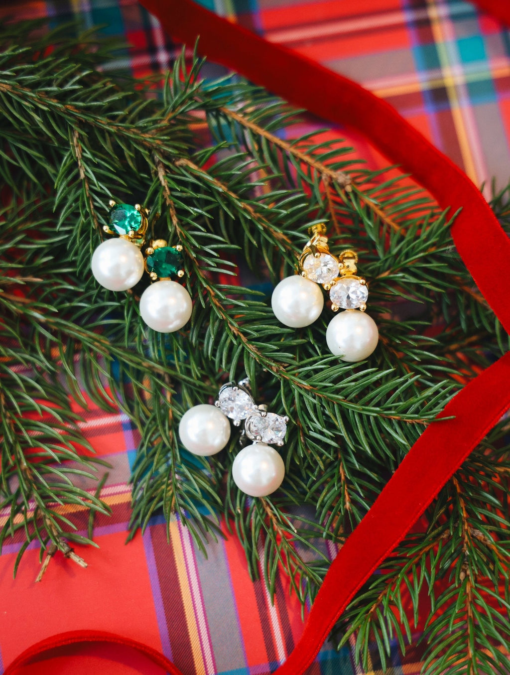 Abby 18K Gold Plated Double Ball Earrings