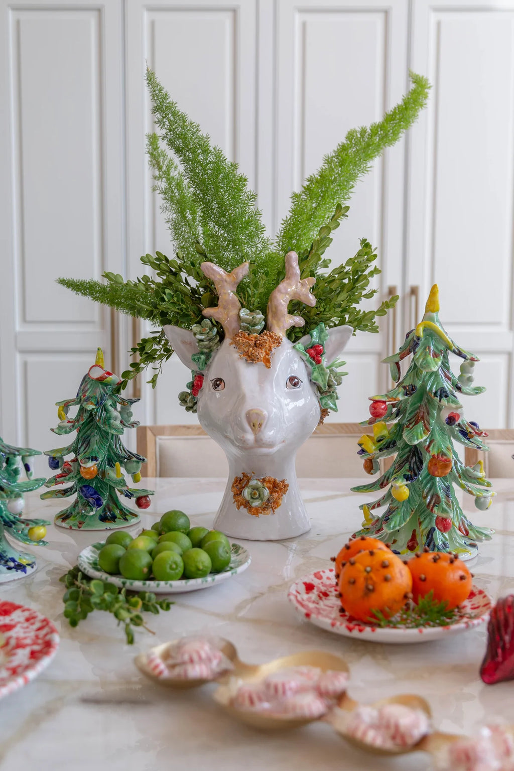 Ceramic Decorated Holiday Tree, Small/Medium/Large