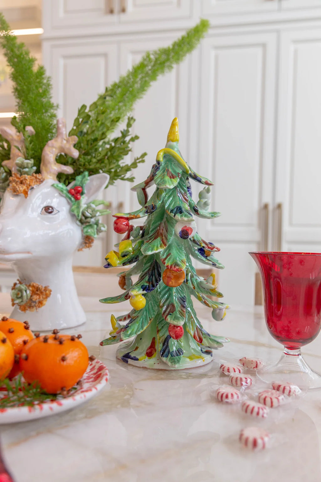 Ceramic Decorated Holiday Tree, Small/Medium/Large