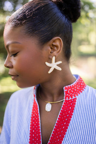 Acrylic Starfish Statement Earrings