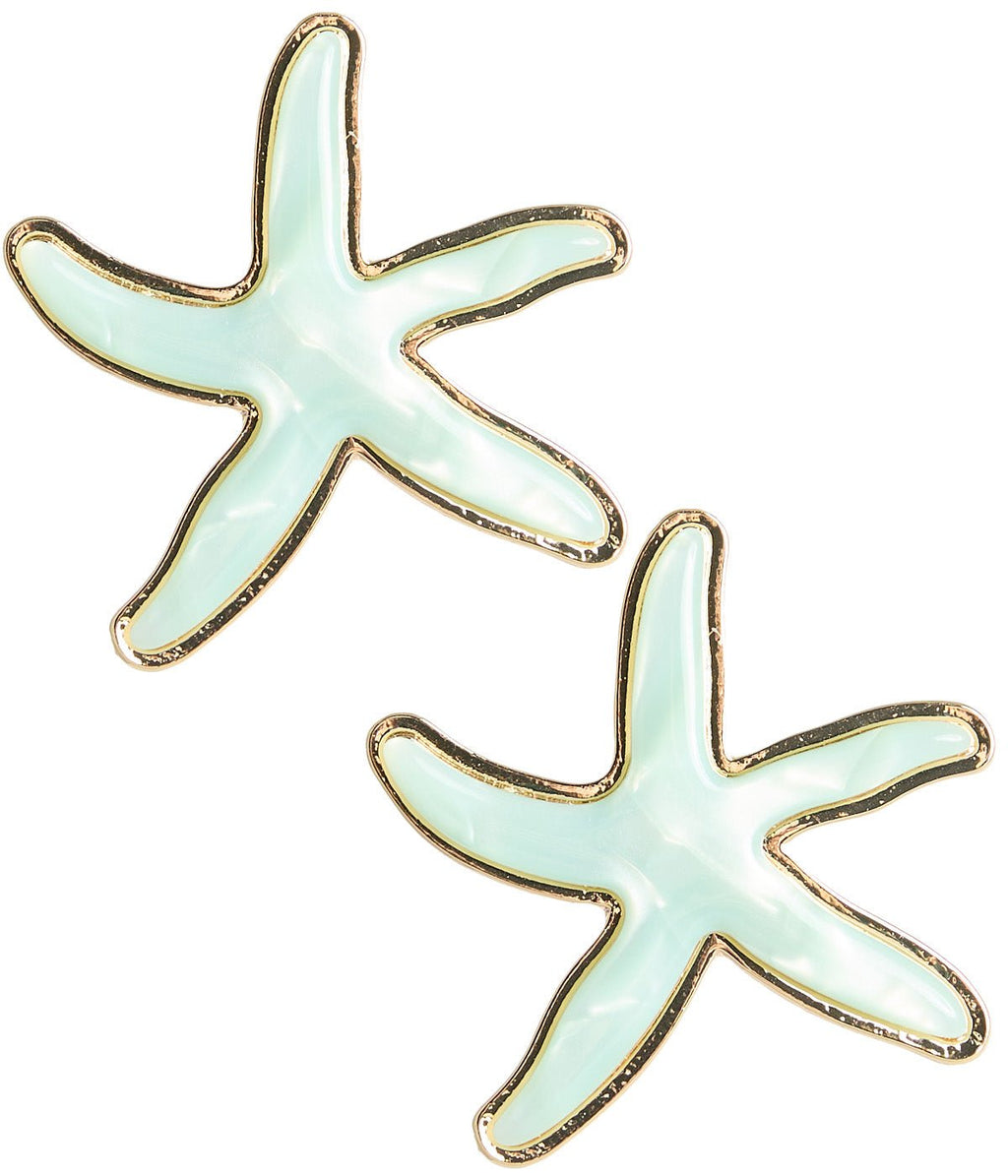 Acrylic Starfish Statement Earrings